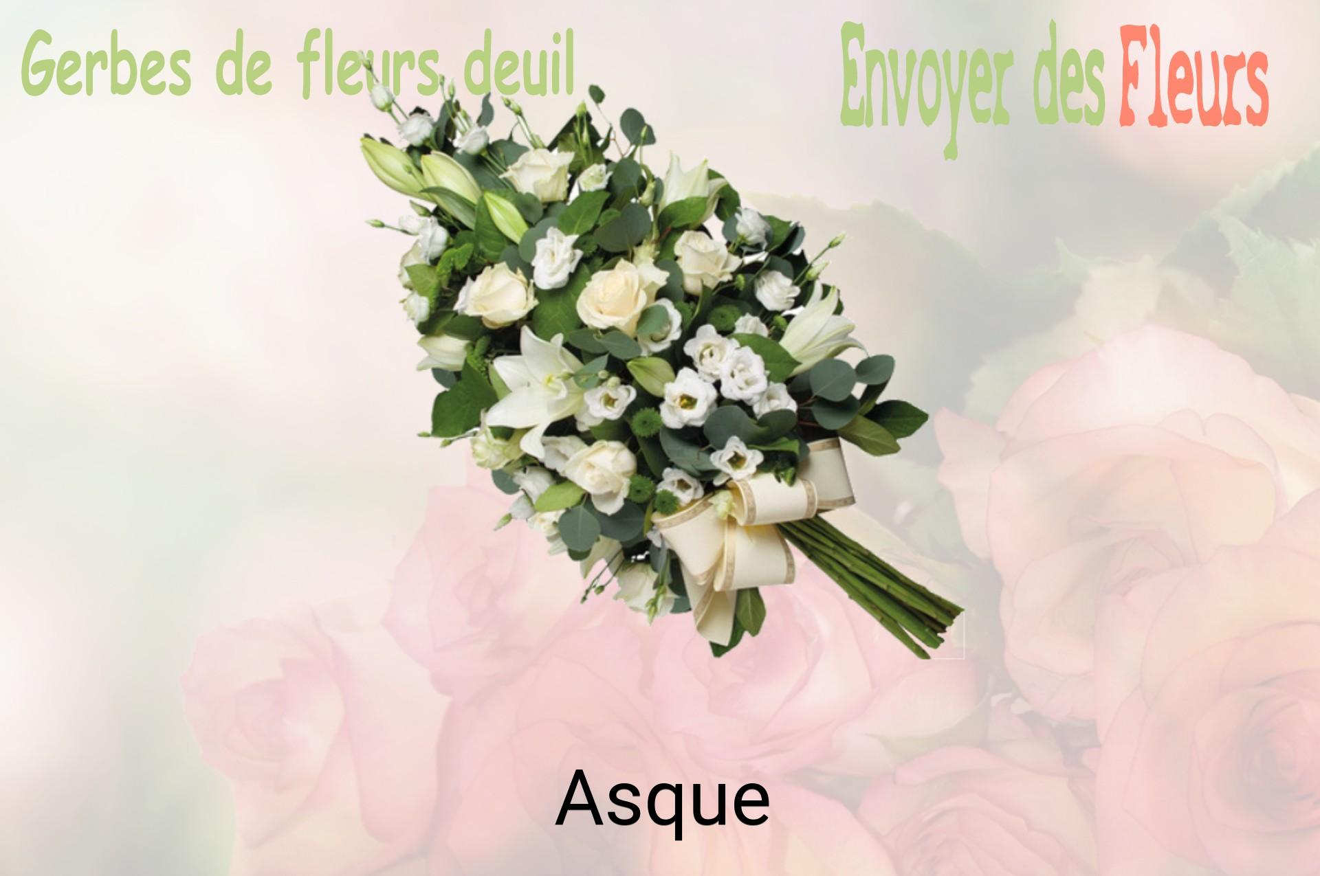 Gerbe de fleurs de deuil livrée à Asque